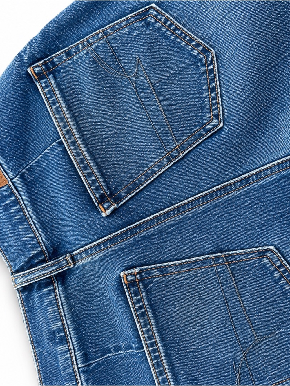 American Eagle Outfitters Women's Straight Leg Jeans in Classic Blue Denim - Picture 3 of 4